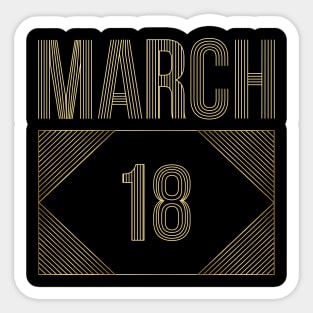 March 18 Sticker